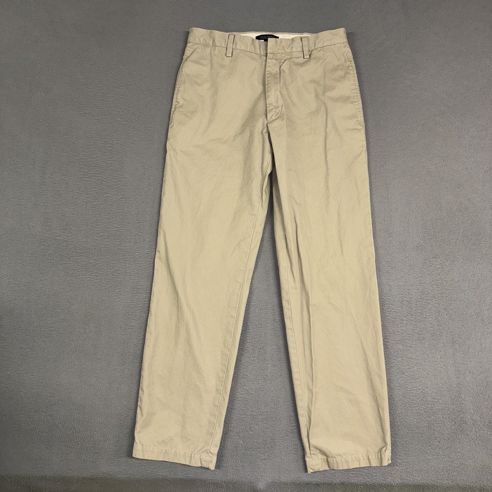 Banana Republic Pants Mens 31x32 Khaki Brown Straight Gavin Flat Front Cotton